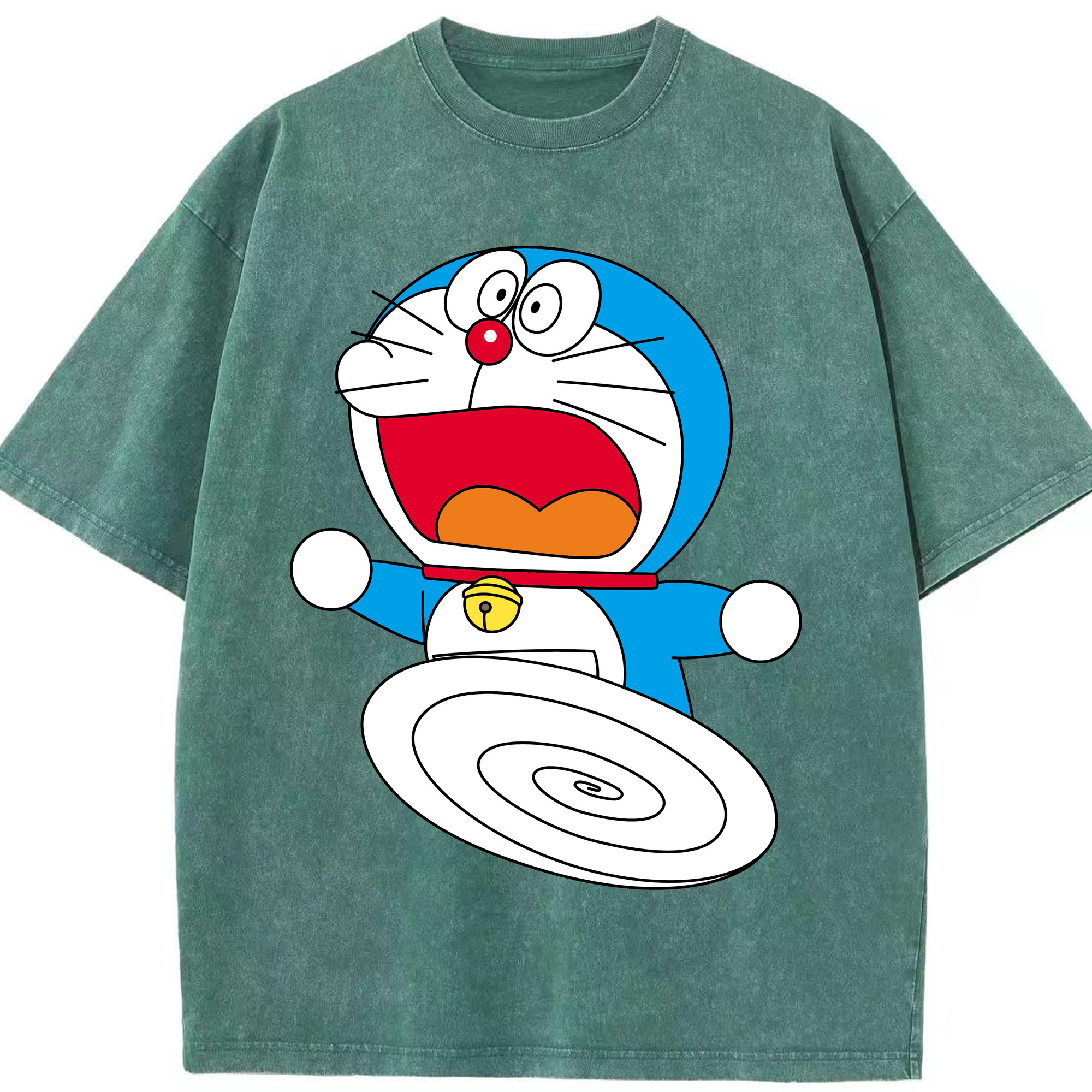 （画像用） ドラえもん Doraemon 綿100% ヴィンテージ風 半袖Tシャツ（フロントプリント）